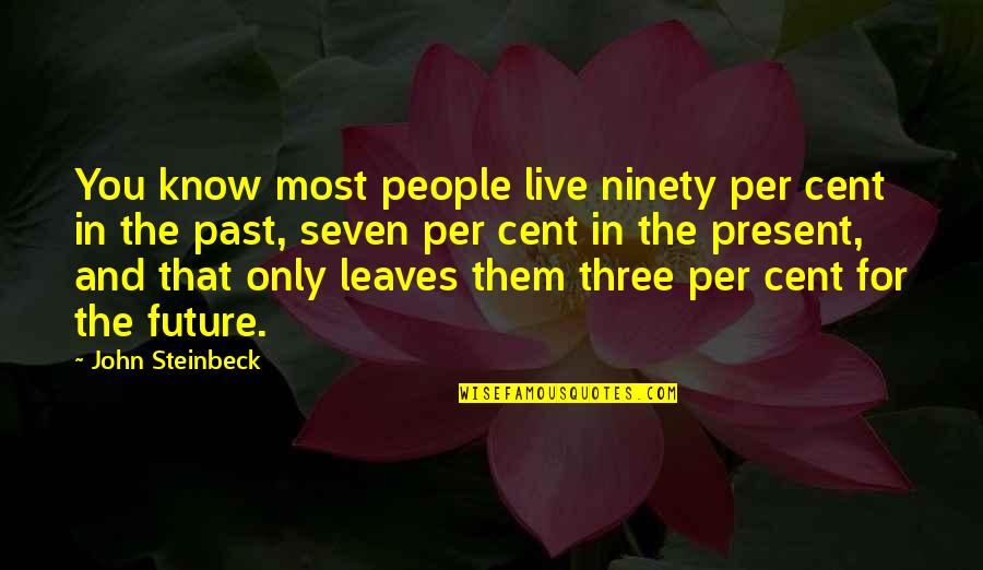 Semitones Quotes By John Steinbeck: You know most people live ninety per cent
