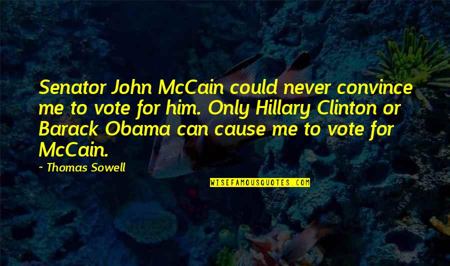 Senator John Mccain Quotes By Thomas Sowell: Senator John McCain could never convince me to Senator John Mccain Quotes By Thomas Sowell: Senator John McCain could never convince me to
