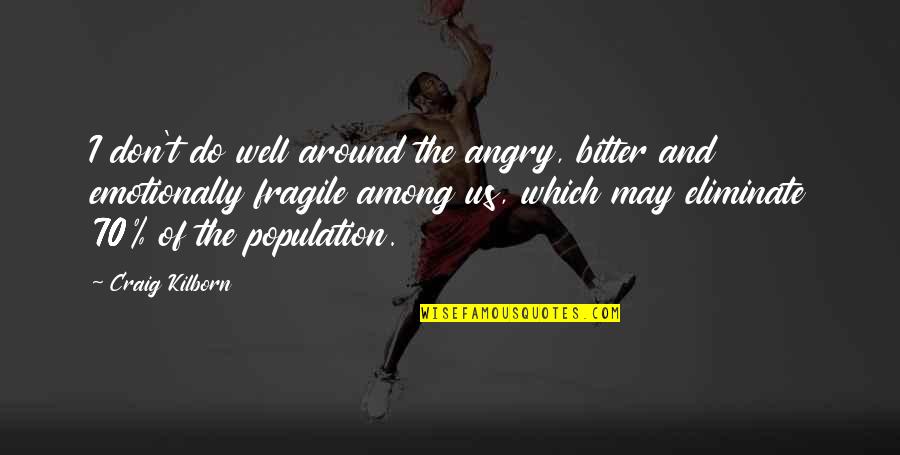 Sending Love From Afar Quotes By Craig Kilborn: I don't do well around the angry, bitter
