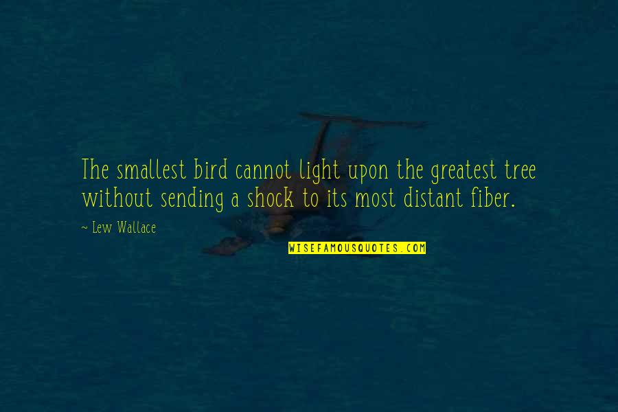 Sending Quotes By Lew Wallace: The smallest bird cannot light upon the greatest