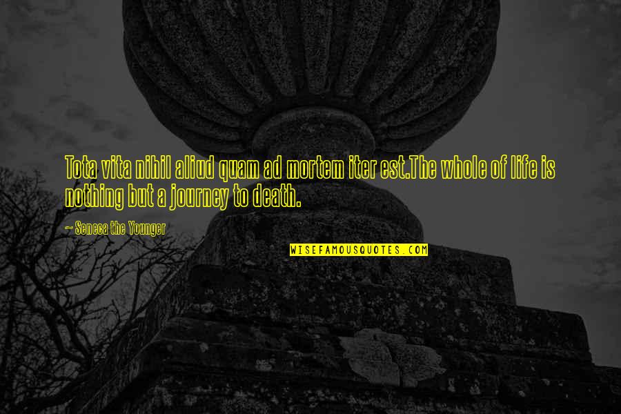 Seneca Death Quotes By Seneca The Younger: Tota vita nihil aliud quam ad mortem iter