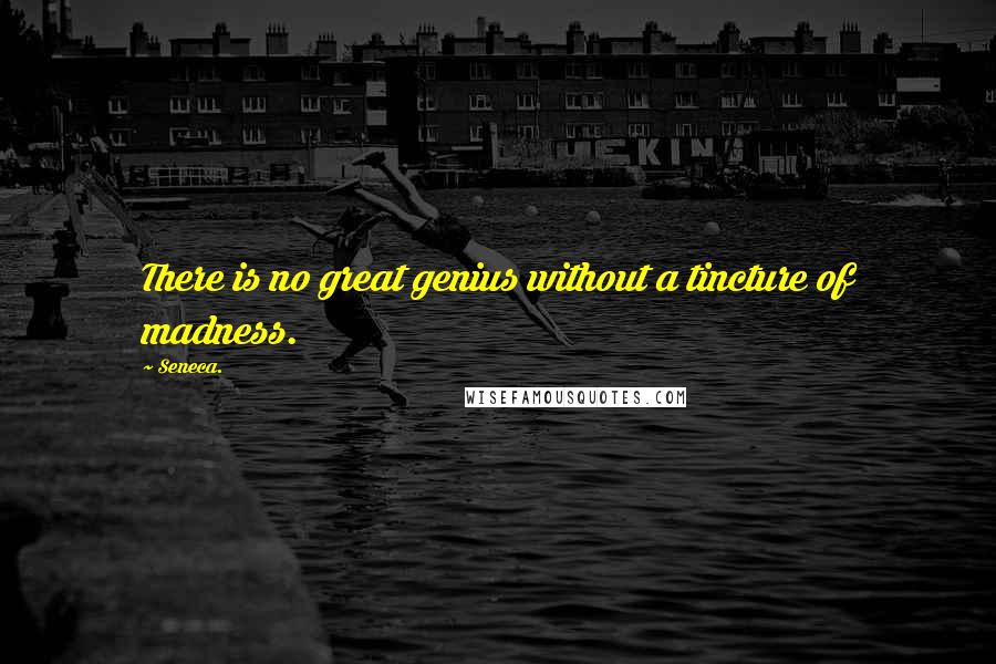 Seneca. quotes: There is no great genius without a tincture of madness.