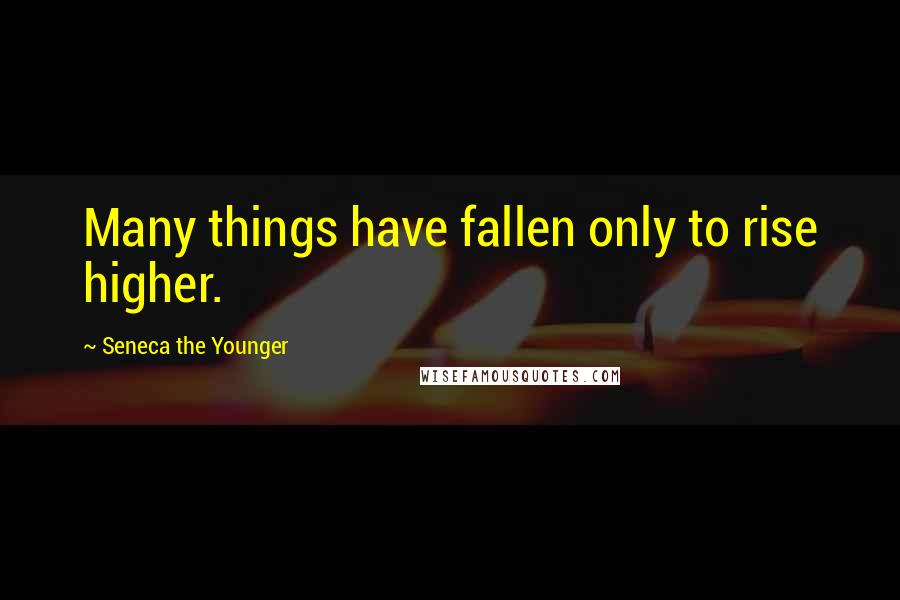 Seneca The Younger quotes: Many things have fallen only to rise higher. Seneca The Younger quotes: Many things have fallen only to rise higher.