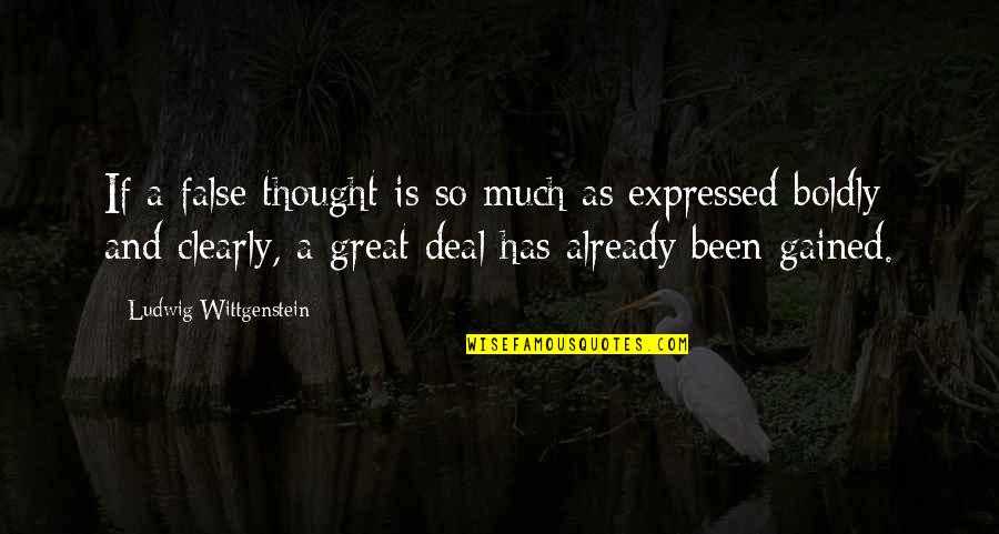 Seneca Wisdom Quote Quotes By Ludwig Wittgenstein: If a false thought is so much as Seneca Wisdom Quote Quotes By Ludwig Wittgenstein: If a false thought is so much as