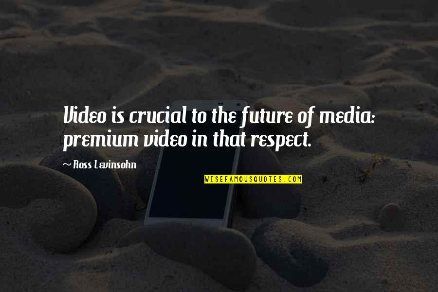 Senior Banner Quotes By Ross Levinsohn: Video is crucial to the future of media: