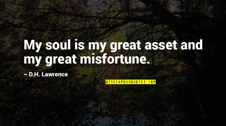 Senior Last Words Quotes By D.H. Lawrence: My soul is my great asset and my