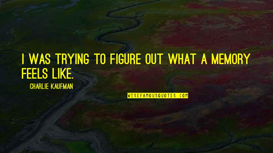 Sennosuke Andou Quotes By Charlie Kaufman: I was trying to figure out what a Sennosuke Andou Quotes By Charlie Kaufman: I was trying to figure out what a