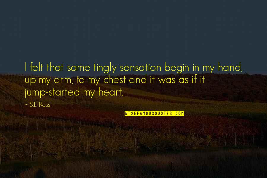 Sensation Quotes By S.L. Ross: I felt that same tingly sensation begin in