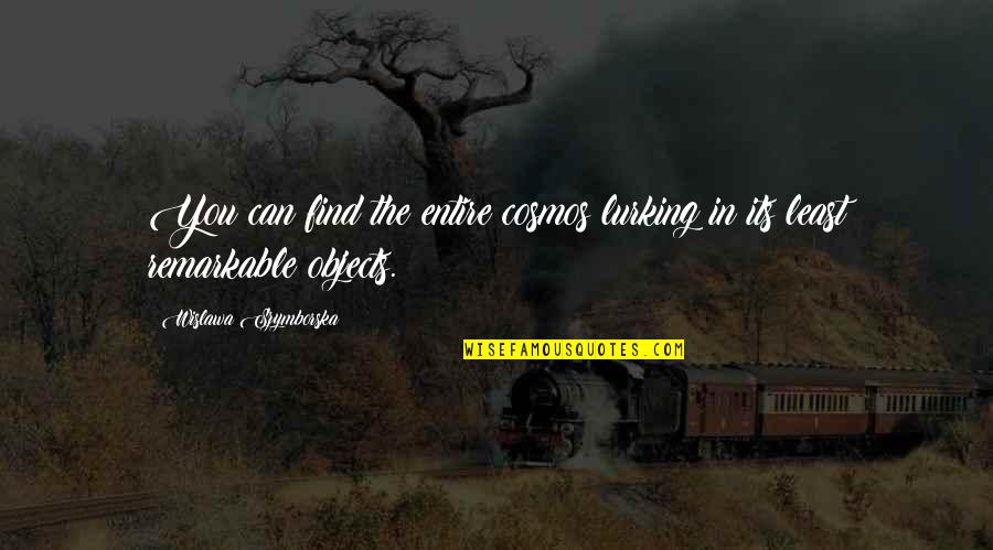 Sense For Decor Quotes By Wislawa Szymborska: You can find the entire cosmos lurking in Sense For Decor Quotes By Wislawa Szymborska: You can find the entire cosmos lurking in
