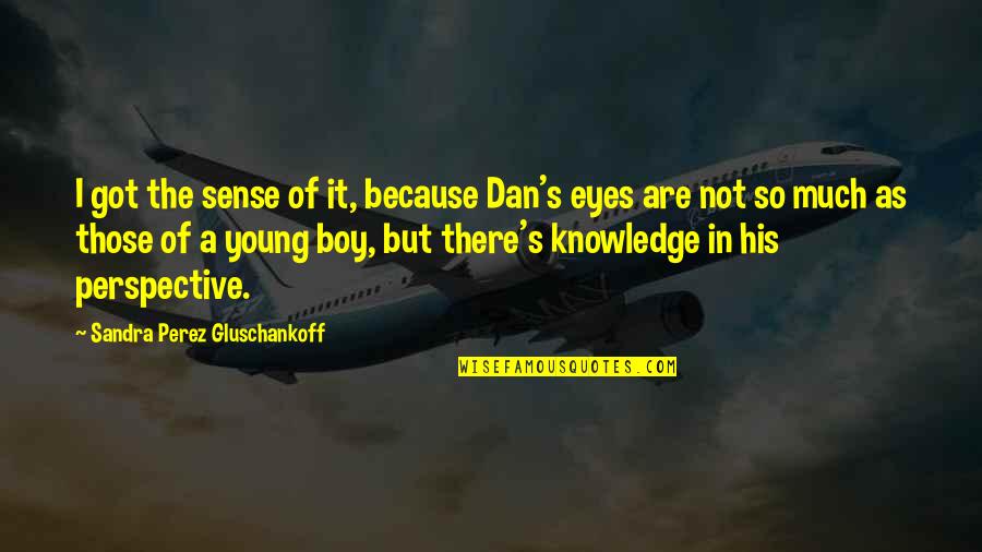 Sense Of Perspective Quotes By Sandra Perez Gluschankoff: I got the sense of it, because Dan's