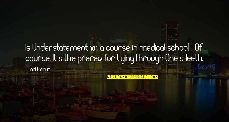 Sensilles Quotes By Jodi Picoult: Is Understatement 101 a course in medical school?""Of Sensilles Quotes By Jodi Picoult: Is Understatement 101 a course in medical school?""Of