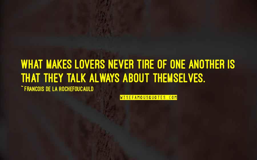 Sensitization Quotes By Francois De La Rochefoucauld: What makes lovers never tire of one another