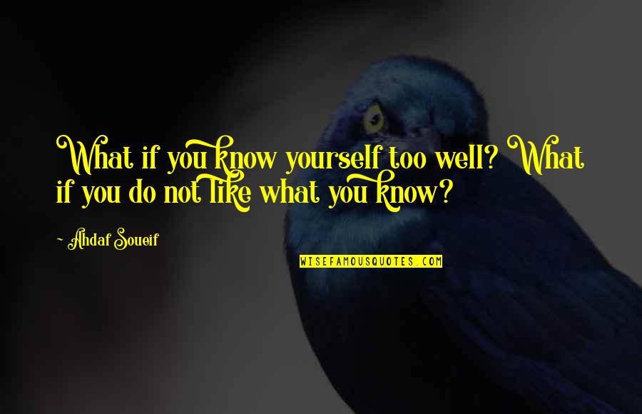 Sensurround Speakers Quotes By Ahdaf Soueif: What if you know yourself too well? What