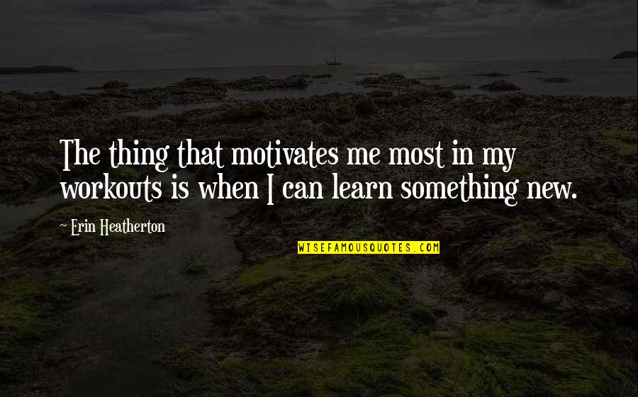 Sentenciado A Morir Quotes By Erin Heatherton: The thing that motivates me most in my