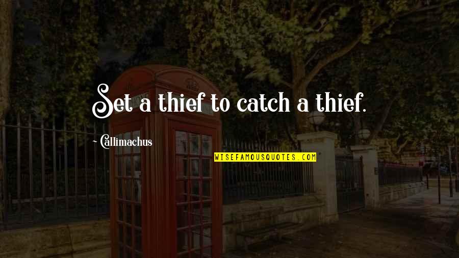 Sentimentalista Quotes By Callimachus: Set a thief to catch a thief.