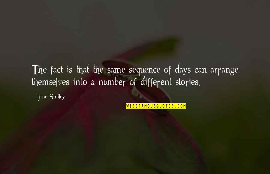 Sentindo Avara Quotes By Jane Smiley: The fact is that the same sequence of Sentindo Avara Quotes By Jane Smiley: The fact is that the same sequence of