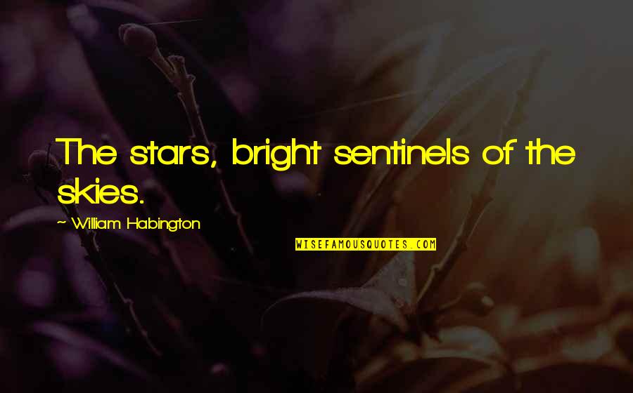 Sentinels Quotes By William Habington: The stars, bright sentinels of the skies.