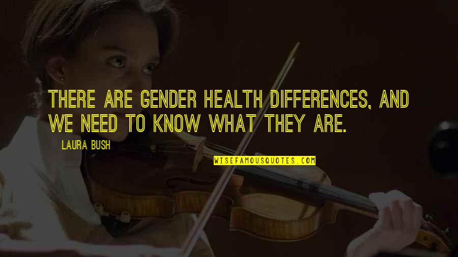 Separatation Quotes By Laura Bush: There are gender health differences, and we need