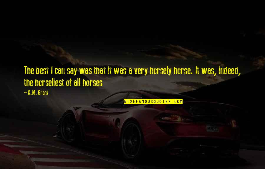 Separese Quotes By K.M. Grant: The best I can say was that it