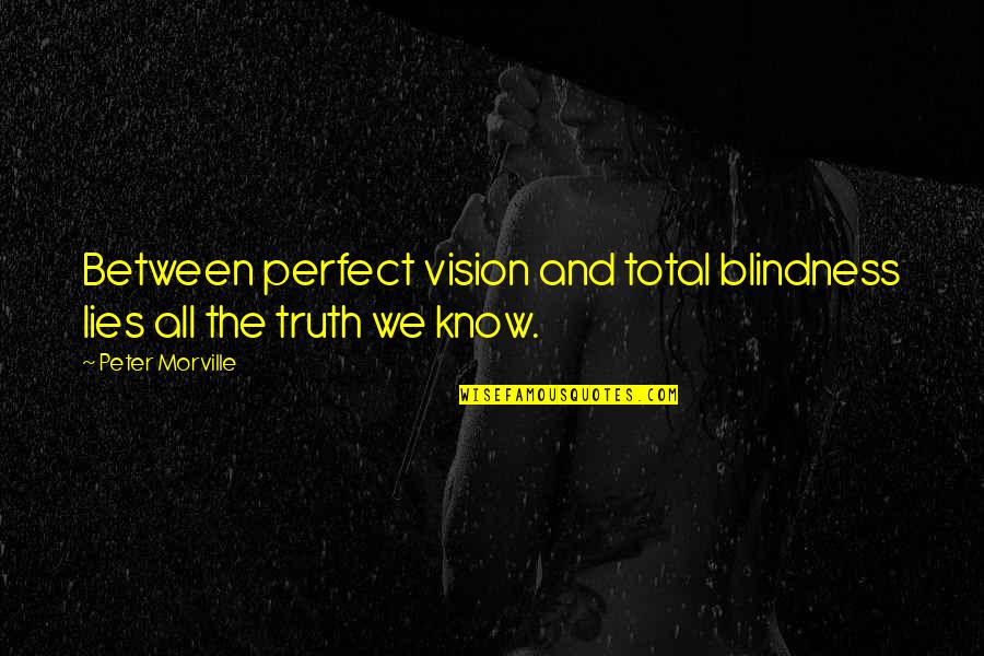Sepasang Quotes By Peter Morville: Between perfect vision and total blindness lies all