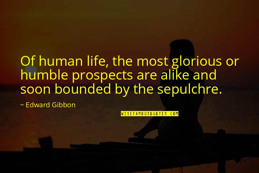 Sepulchre Quotes By Edward Gibbon: Of human life, the most glorious or humble