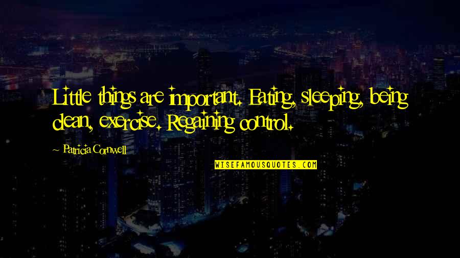 Sequ Ncia Significado Quotes By Patricia Cornwell: Little things are important. Eating, sleeping, being clean,