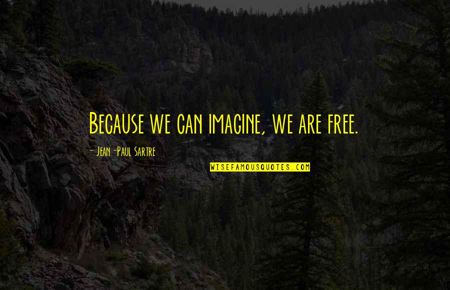 Sequela Of Chronic Small Quotes By Jean-Paul Sartre: Because we can imagine, we are free.