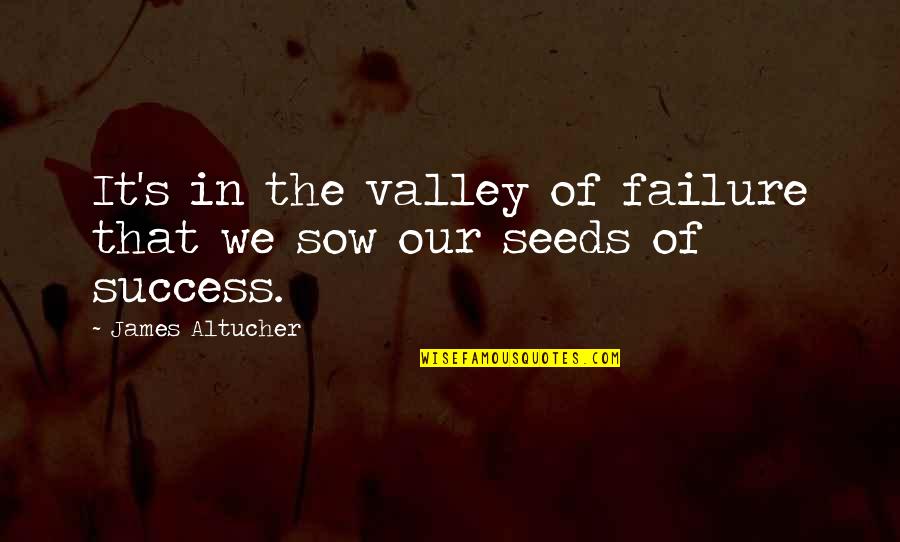 Ser Denys Mallister Quotes By James Altucher: It's in the valley of failure that we