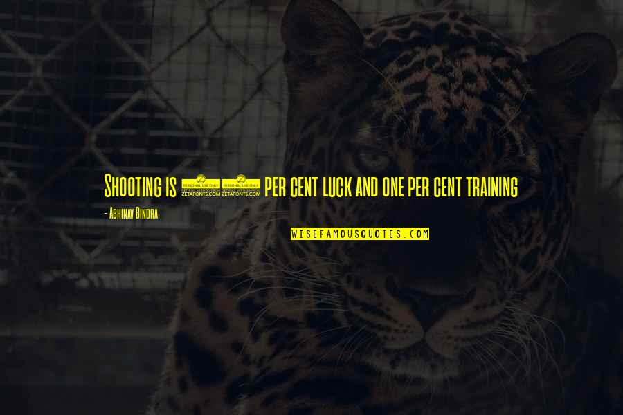 Serbatoio Per Compressore Quotes By Abhinav Bindra: Shooting is 99 per cent luck and one