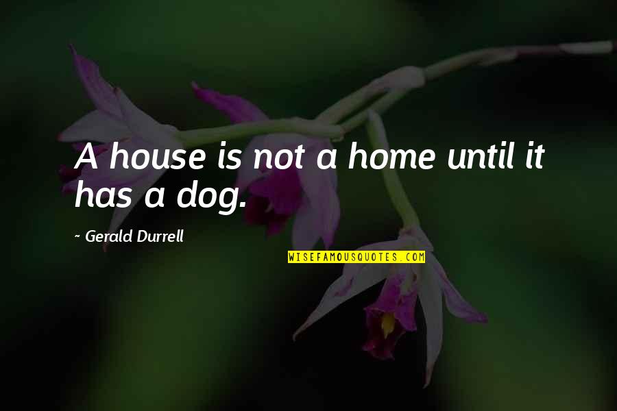 Seregil Quotes By Gerald Durrell: A house is not a home until it