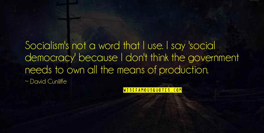 Serena Dan Quotes By David Cunliffe: Socialism's not a word that I use. I Serena Dan Quotes By David Cunliffe: Socialism's not a word that I use. I