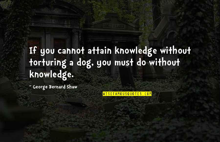 Serene And Tranquil Quotes By George Bernard Shaw: If you cannot attain knowledge without torturing a