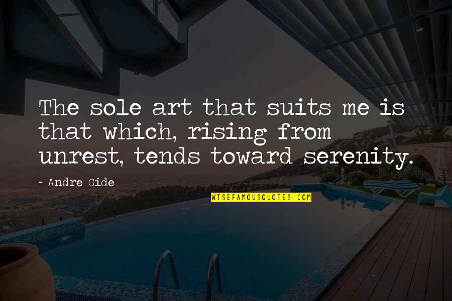 Serenity Quotes By Andre Gide: The sole art that suits me is that