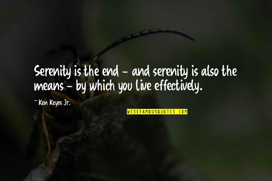 Serenity Quotes By Ken Keyes Jr.: Serenity is the end - and serenity is