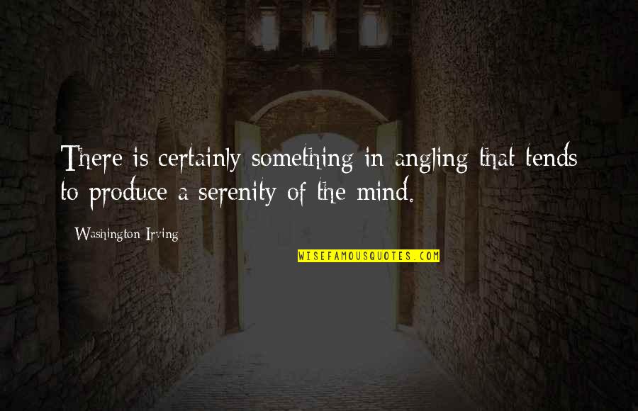 Serenity Quotes By Washington Irving: There is certainly something in angling that tends