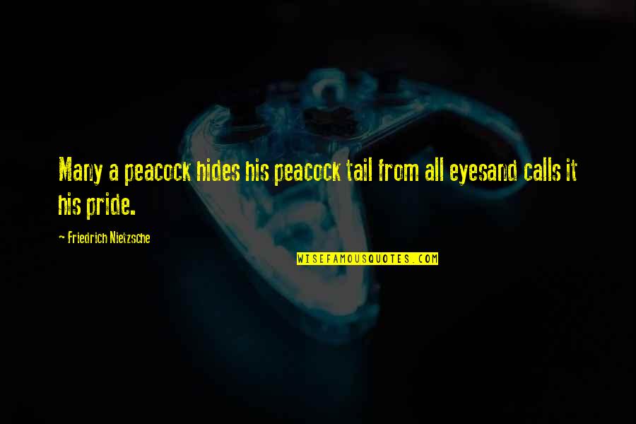 Sergei Saltykov Quotes By Friedrich Nietzsche: Many a peacock hides his peacock tail from