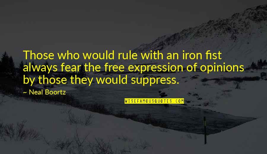 Sergey Brin Quotes By Neal Boortz: Those who would rule with an iron fist