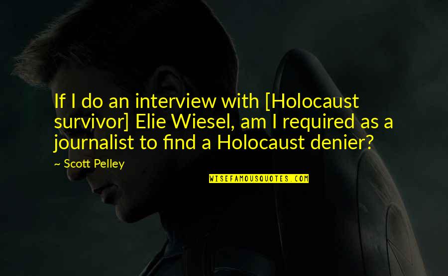 Sergio De Mello Quotes By Scott Pelley: If I do an interview with [Holocaust survivor]