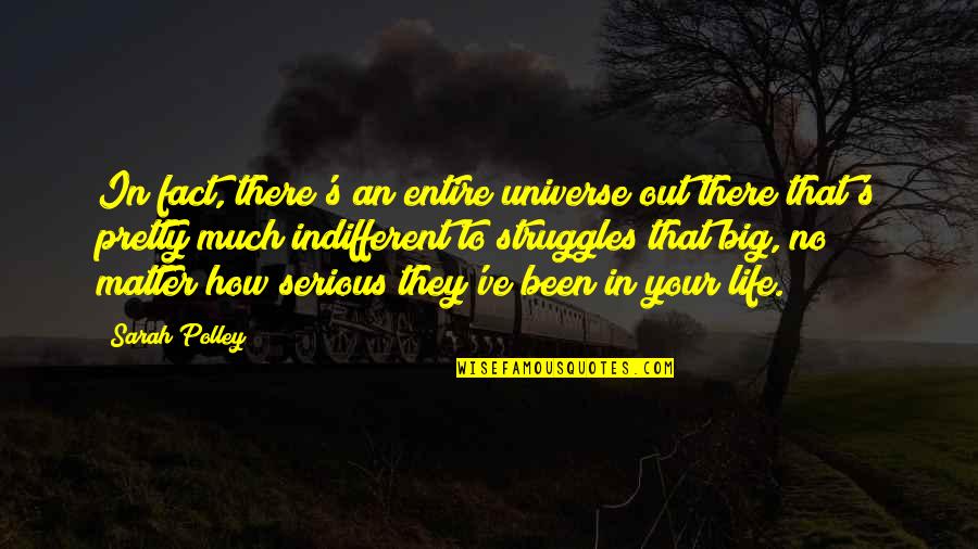 Serious Matter Quotes By Sarah Polley: In fact, there's an entire universe out there Serious Matter Quotes By Sarah Polley: In fact, there's an entire universe out there