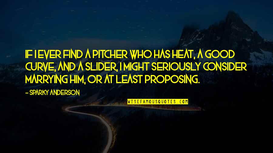Seriously Good Quotes By Sparky Anderson: If I ever find a pitcher who has