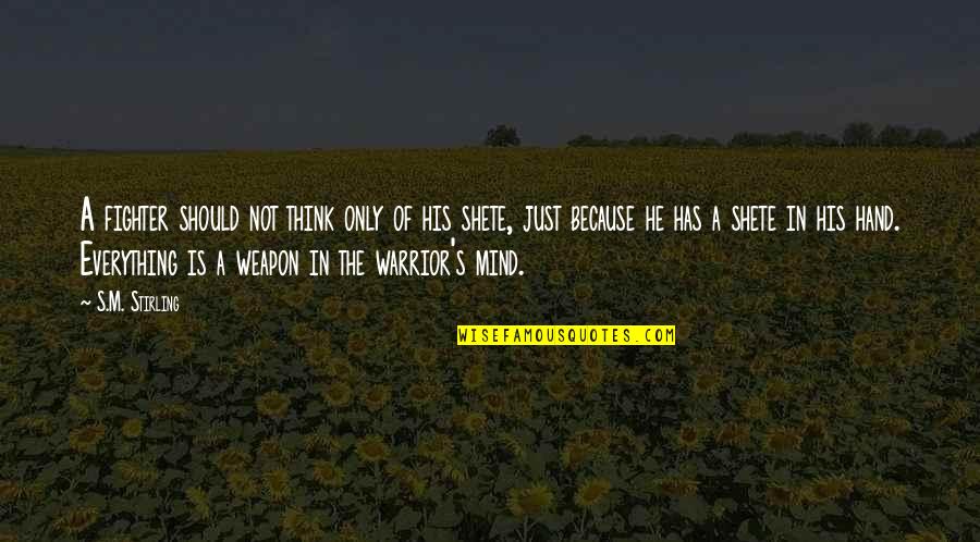 Seriousness Tagalog Quotes By S.M. Stirling: A fighter should not think only of his