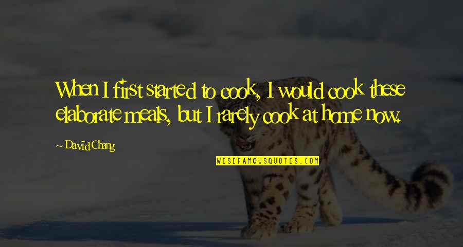 Serpientes Para Quotes By David Chang: When I first started to cook, I would