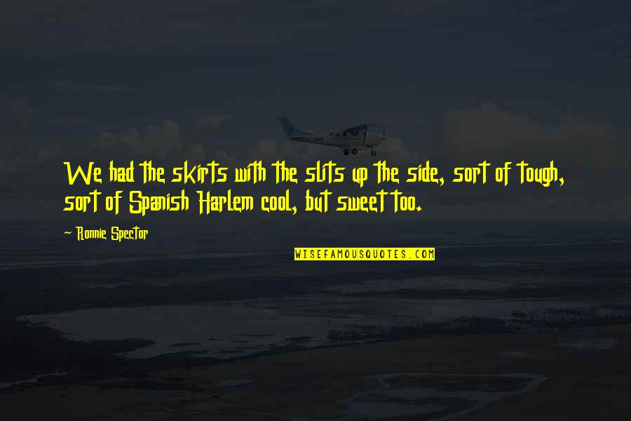 Serre Joint Quotes By Ronnie Spector: We had the skirts with the slits up Serre Joint Quotes By Ronnie Spector: We had the skirts with the slits up