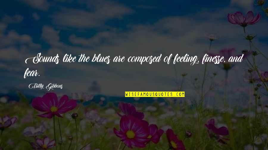 Sertoli Quotes By Billy Gibbons: Sounds like the blues are composed of feeling,