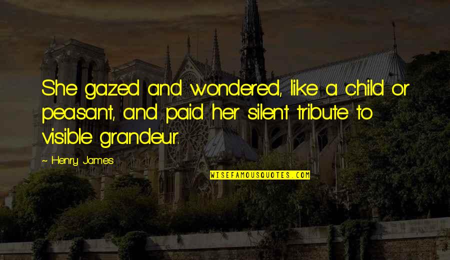 Service Plaque Quotes By Henry James: She gazed and wondered, like a child or Service Plaque Quotes By Henry James: She gazed and wondered, like a child or