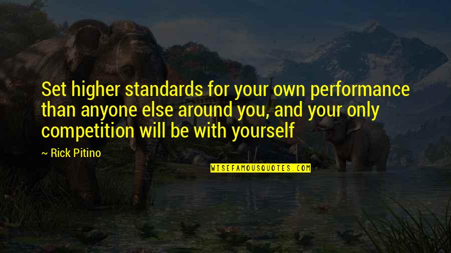 Set Standards Quotes By Rick Pitino: Set higher standards for your own performance than