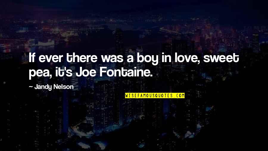 Setapak Food Quotes By Jandy Nelson: If ever there was a boy in love,