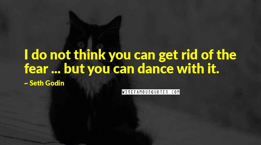 Seth Godin quotes: I do not think you can get rid of the fear ... but you can dance with it.