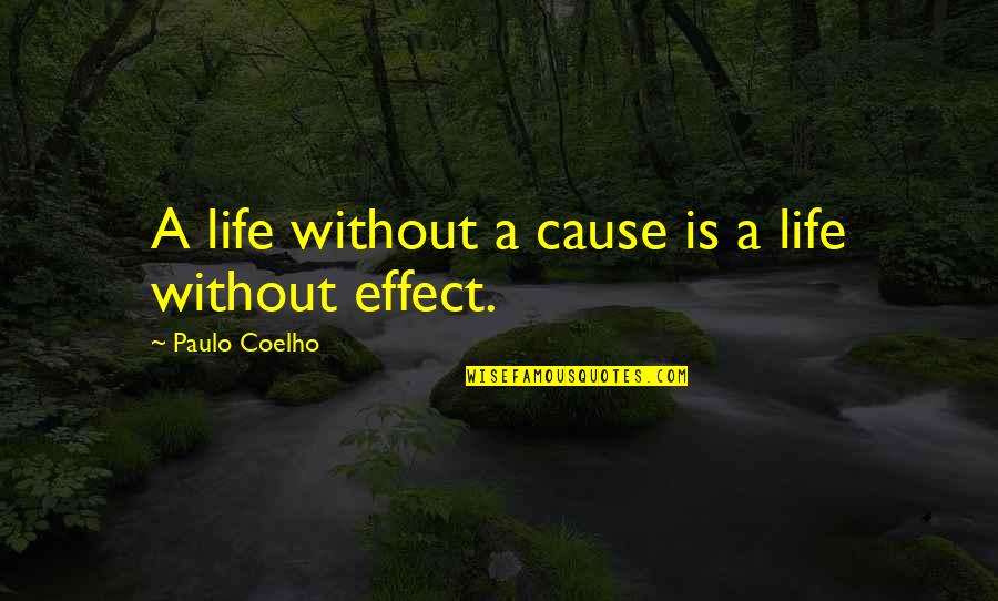 Setting Objectives Quotes By Paulo Coelho: A life without a cause is a life