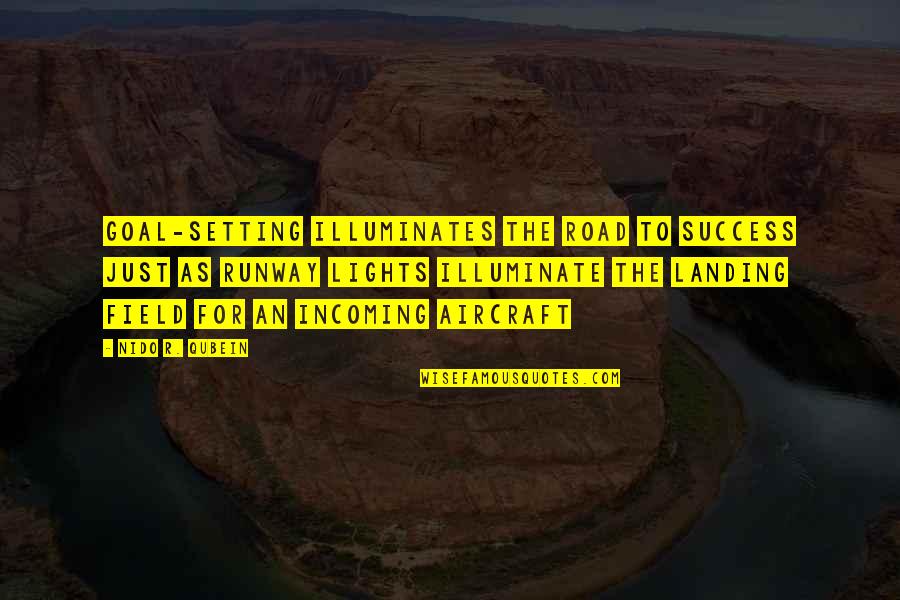 Setting Up For Success Quotes By Nido R. Qubein: Goal-setting illuminates the road to success just as Setting Up For Success Quotes By Nido R. Qubein: Goal-setting illuminates the road to success just as